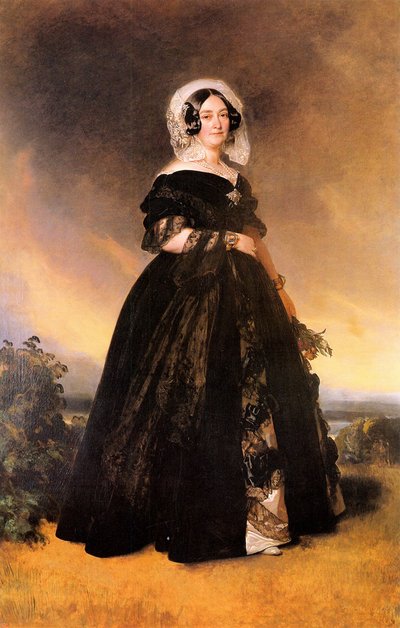 Portrait of Victoire of Saxe-Coburg-Saalfeld by Franz Xaver Winterhalter